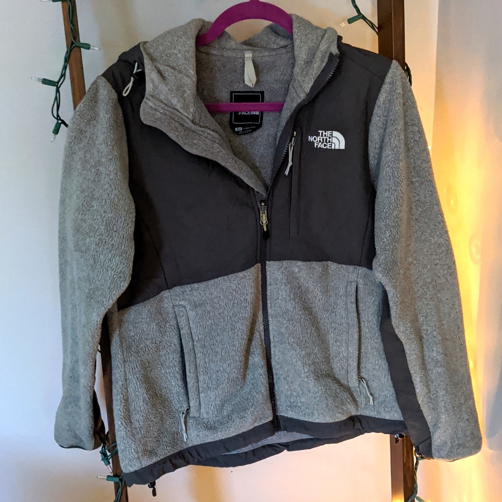 North Face Gray Hooded Jacket Small